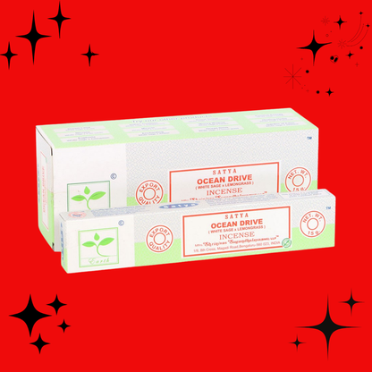 Satya Incense - Oceans Drive (White Sage & Lemongrass)