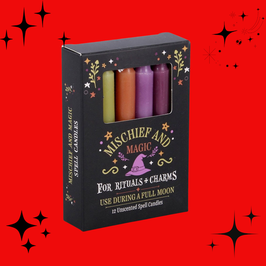 Pack of 12 Mischief and Magic Spell Candles