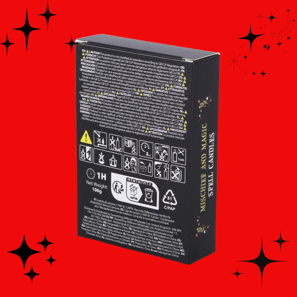 Pack of 12 Mischief and Magic Spell Candles