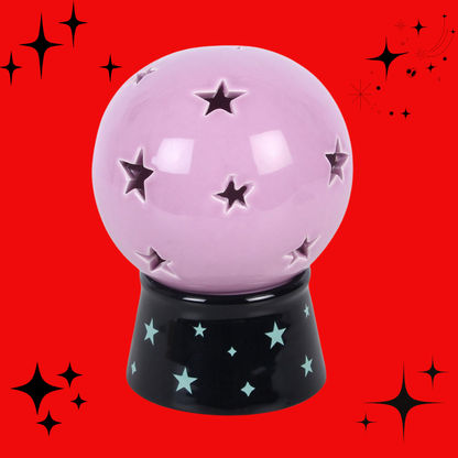 Crystal Ball Tealight Candle and Incense Cone Holder