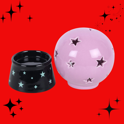 Crystal Ball Tealight Candle and Incense Cone Holder