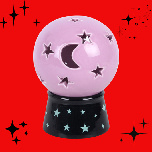 Crystal Ball Tealight Candle and Incense Cone Holder