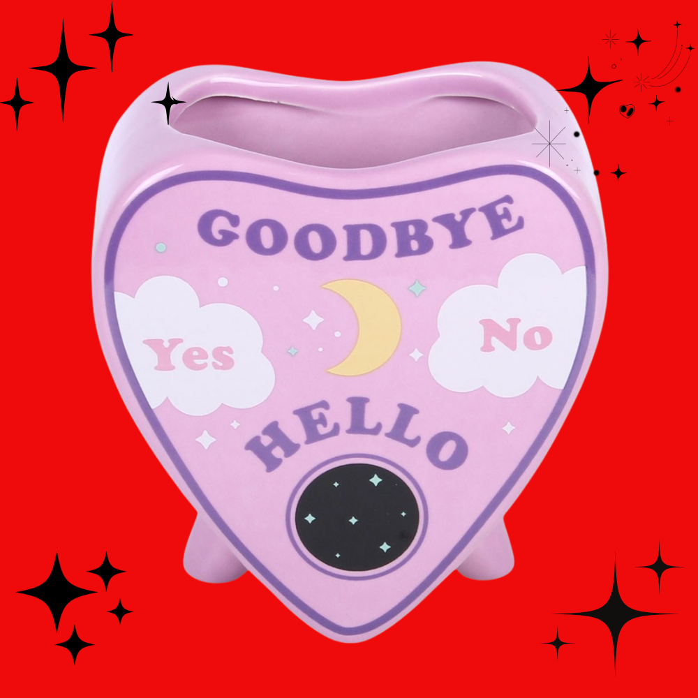 Pastel Talking Board Planchette Flower Vase