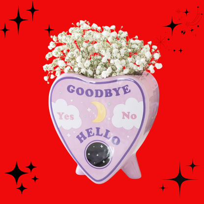 Pastel Talking Board Planchette Flower Vase
