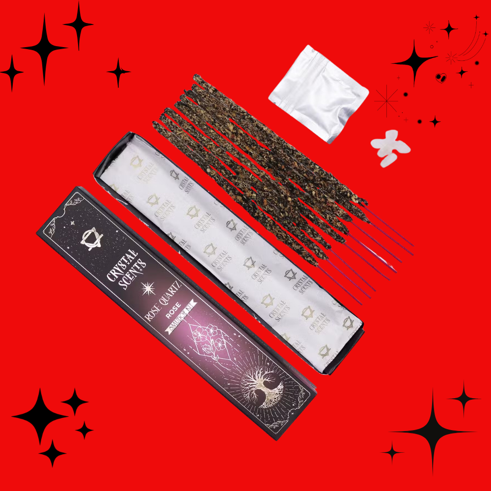 Rose Quartz Crystal Scents Smudge Incense - Rose