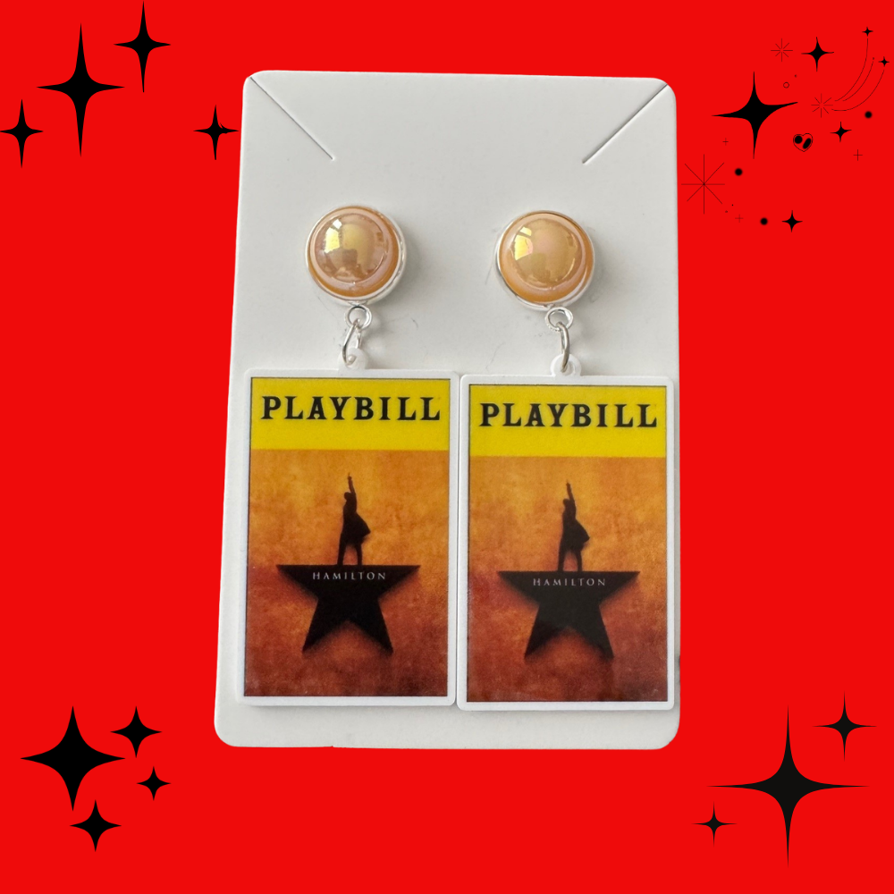 Hamilton Playbill Earrings