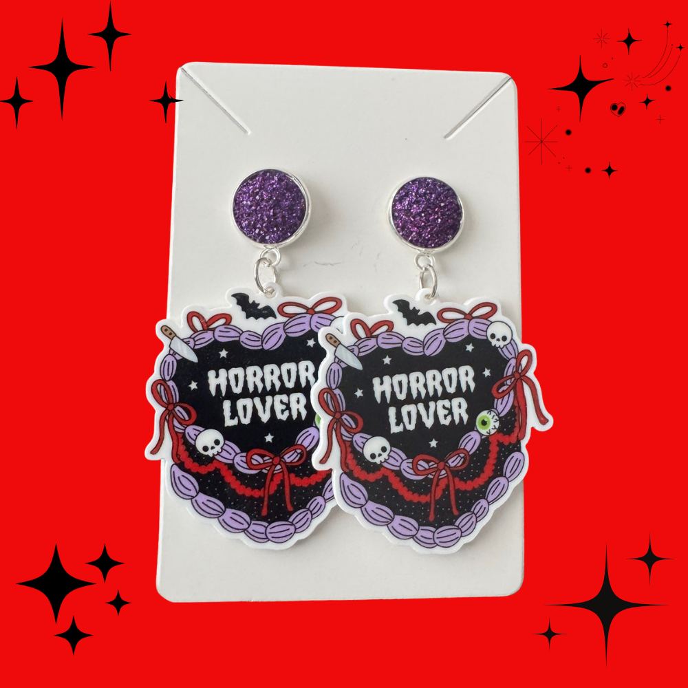 Horror Lover Cake Earrings