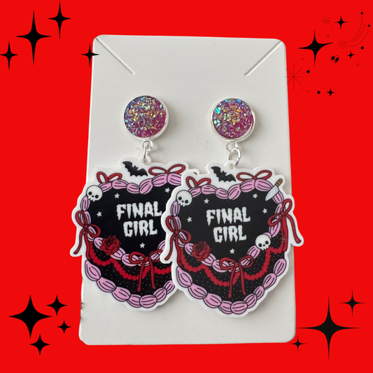 Final Girl Cake Earrings