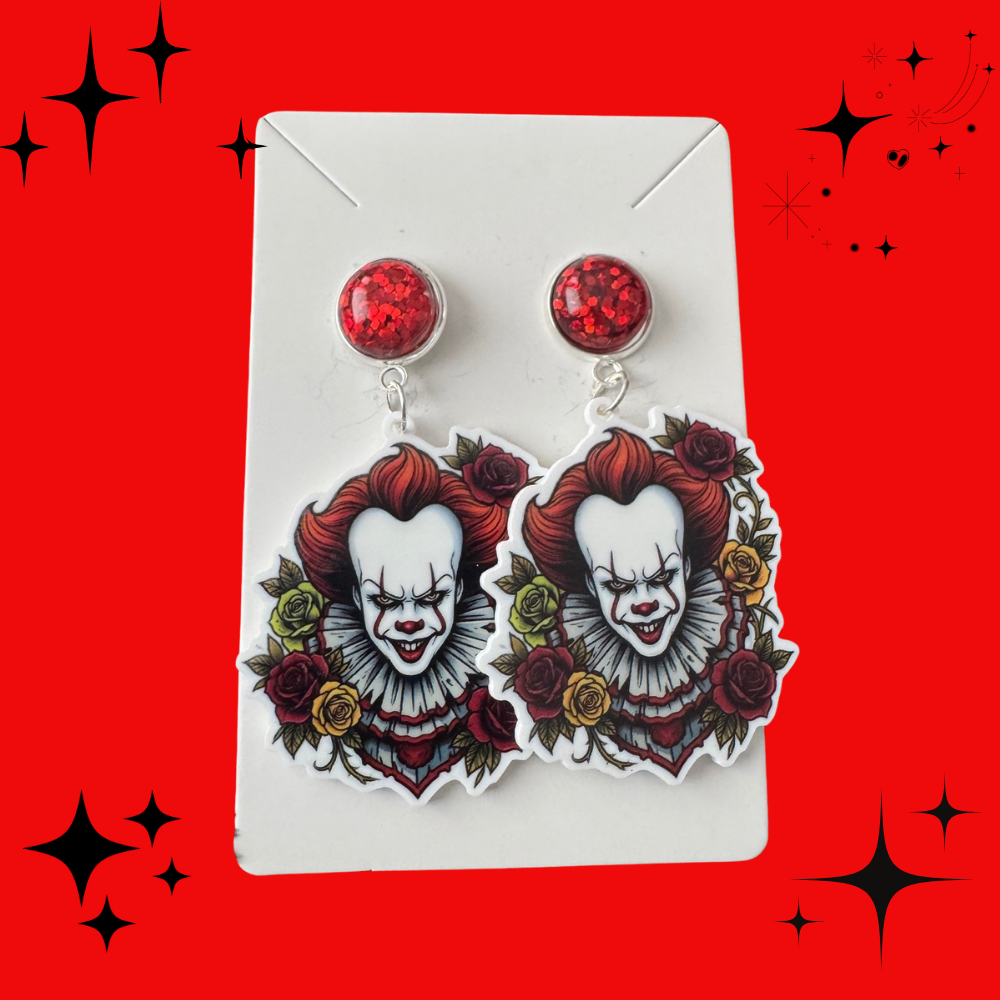 Tattoo Villain Pennywise Earrings
