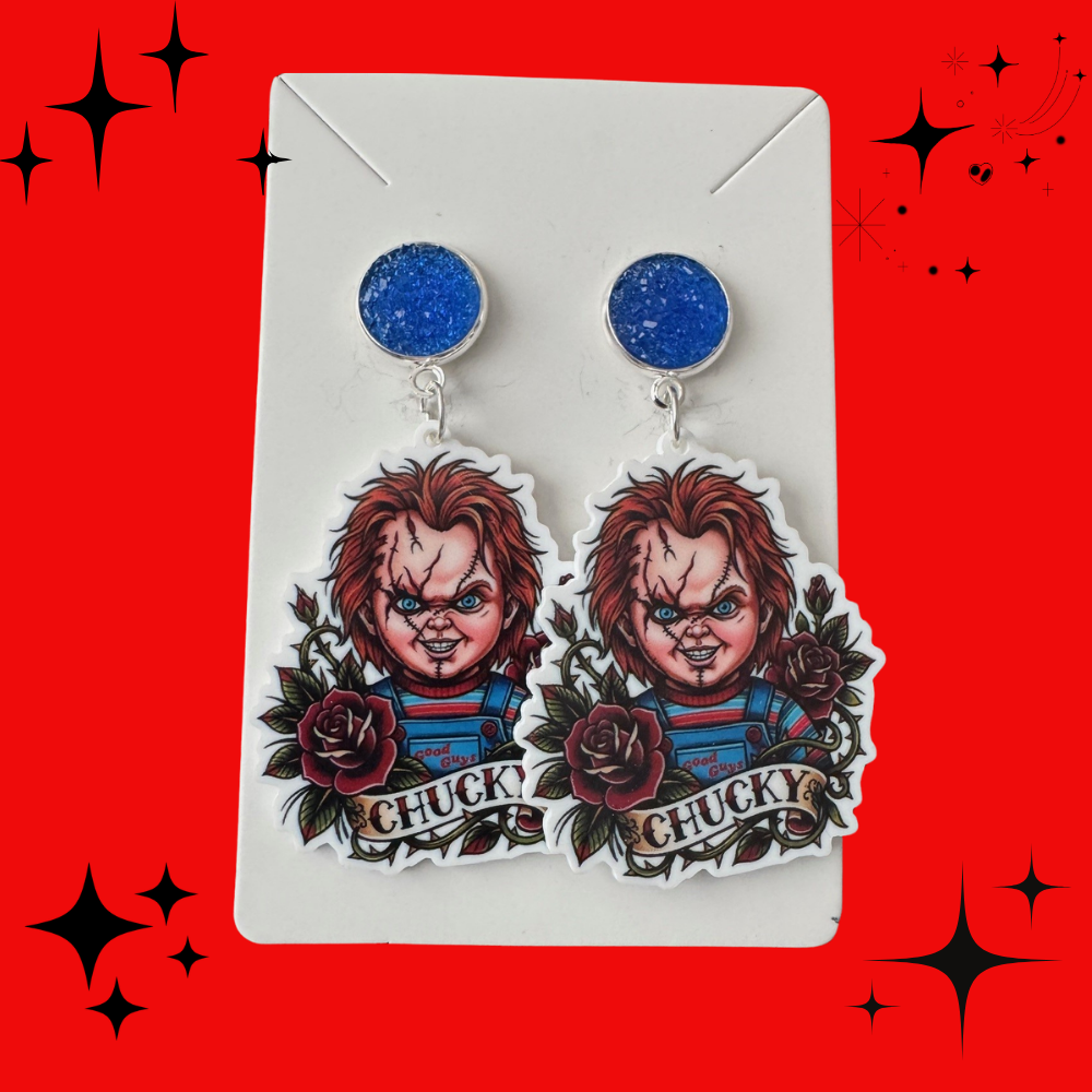 Tattoo Villain Chucky Earrings