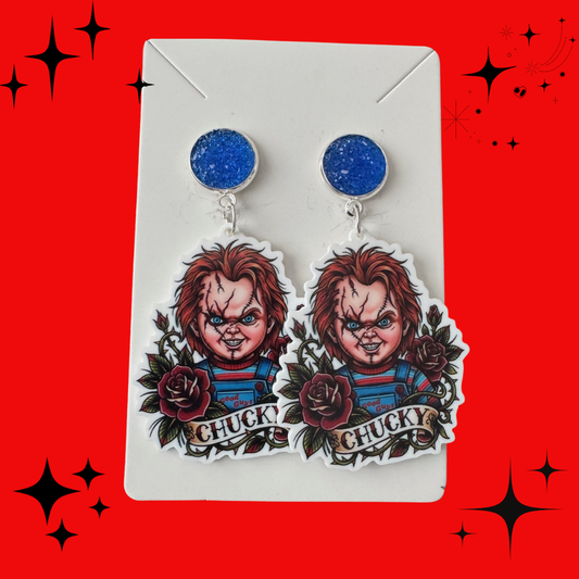Tattoo Villain Chucky Earrings