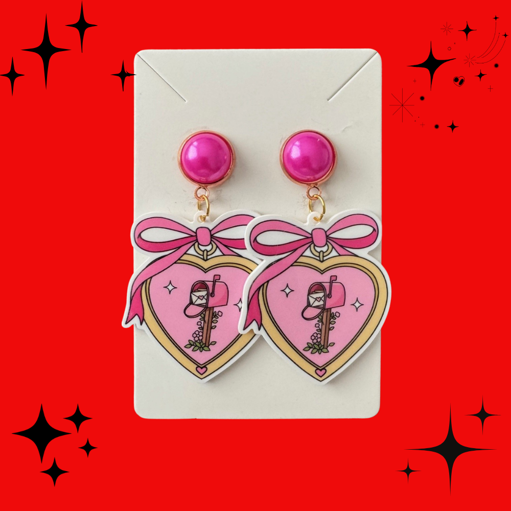 Small Town Romance Heart Earrings