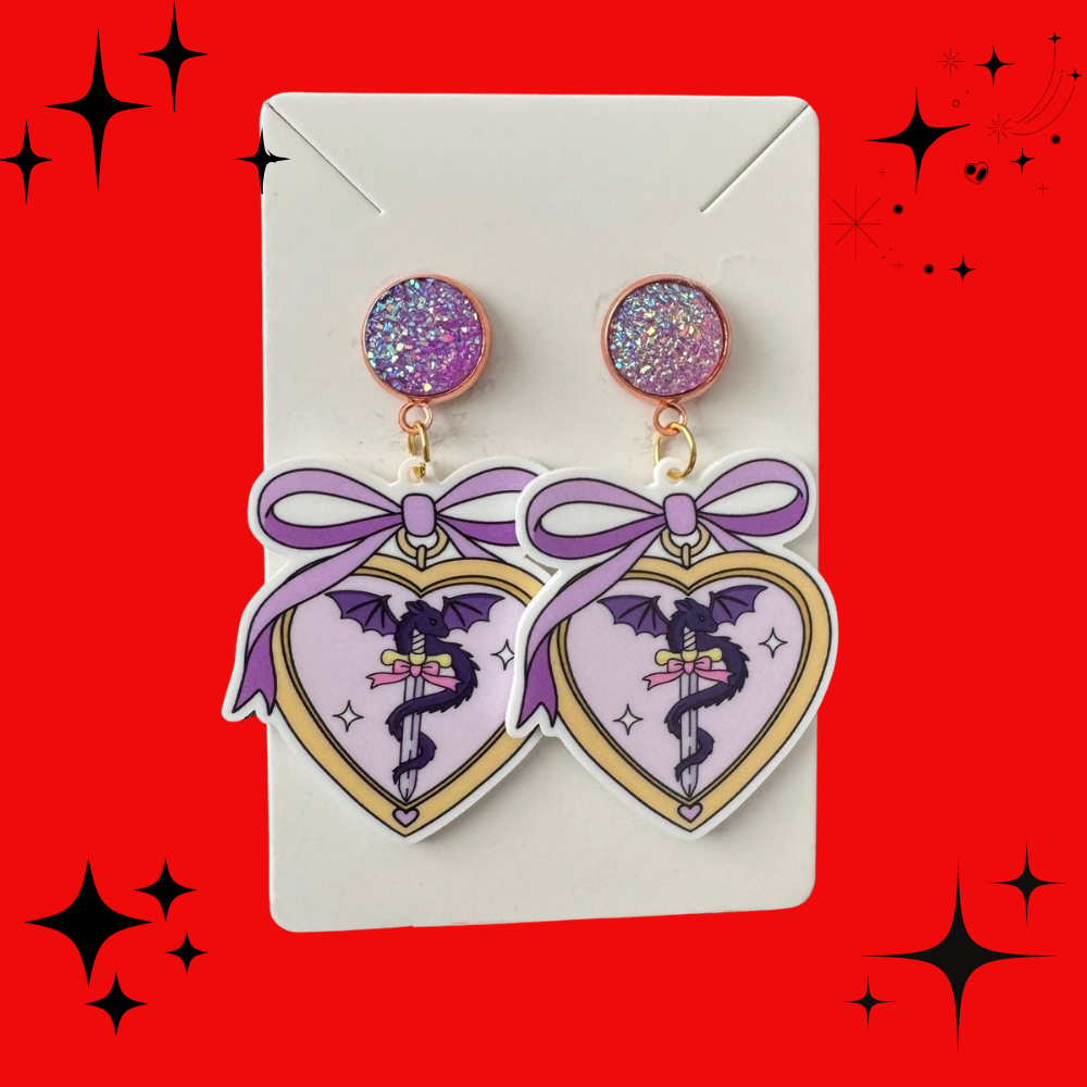 Romantasy Heart Earrings