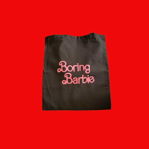 Boring Barbie Black Tote