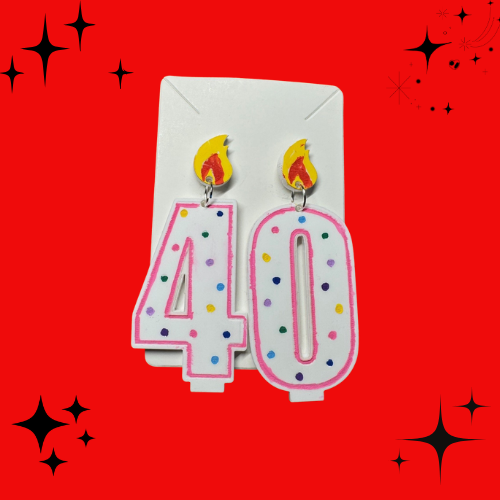 Birthday Candle Earrings (Customise your earrings)