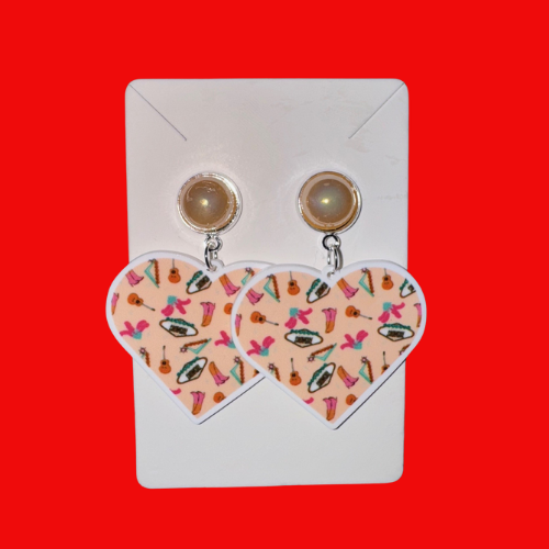 Showgirl Orange Earrings