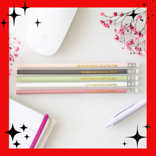 Pack of 5 Literature Inspired Pencils