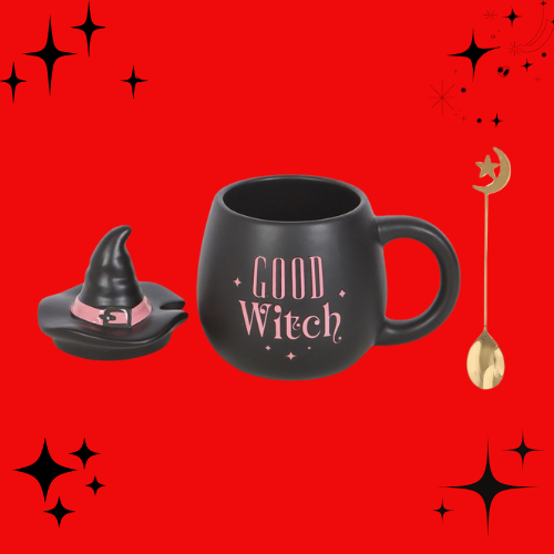 Good Witch Lidded Mug With Spoon