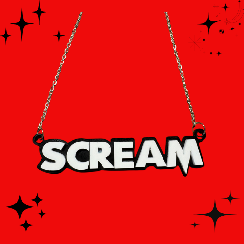 Scream Layered Acrylic Necklace