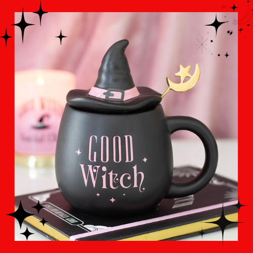 Good Witch Lidded Mug With Spoon