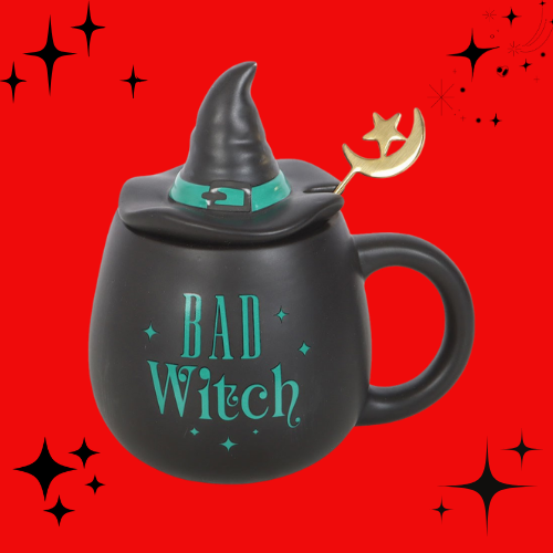 Bad Witch Lidded Mug with Spoon