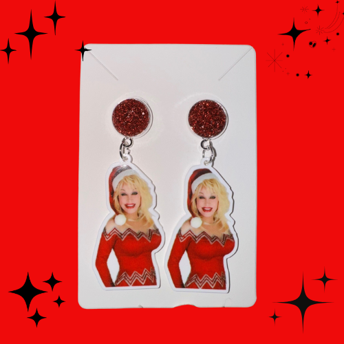 Dolly Christmas Earrings