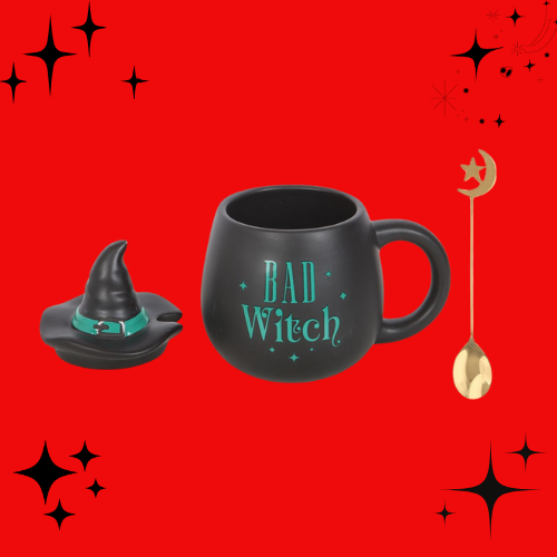 Bad Witch Lidded Mug with Spoon