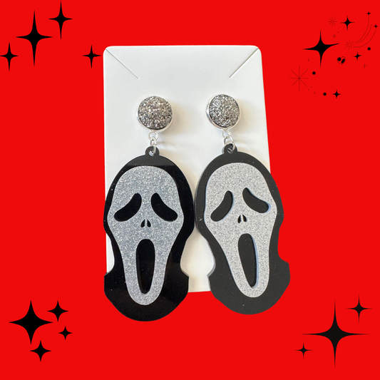Ghostface Acrylic Earrings