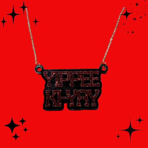 Yippee Ki-Yay Layered Acrylic Necklace