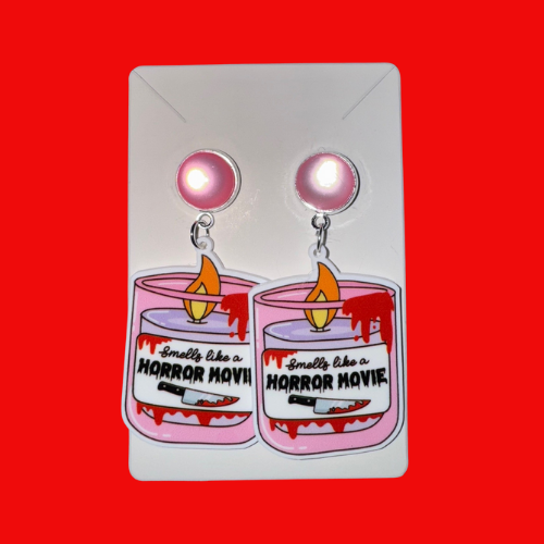 Horror Movie Candle Earrings