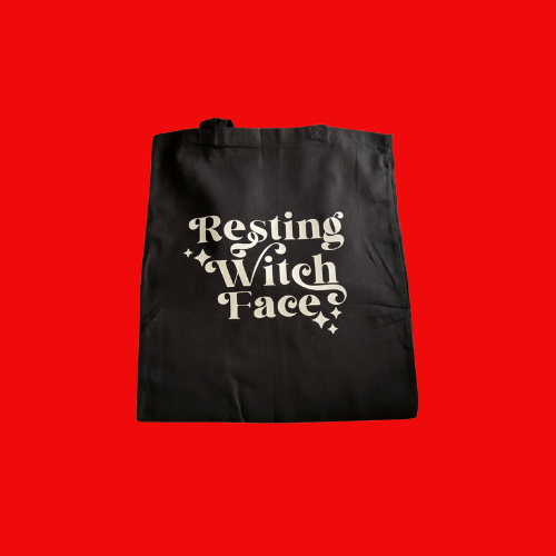 Resting Witch Face Tote Bag