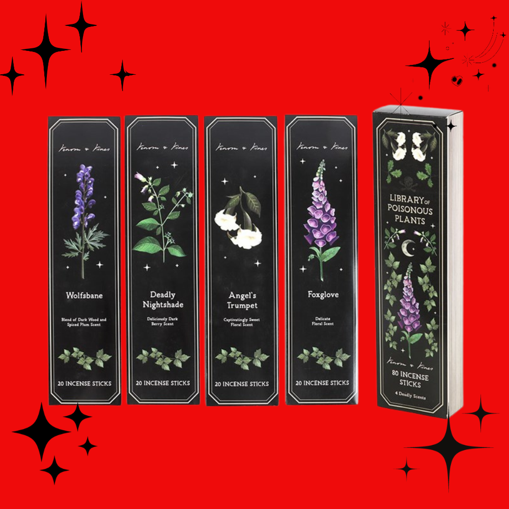 Set of 4 Poisonous Plants Incense Stick Packs