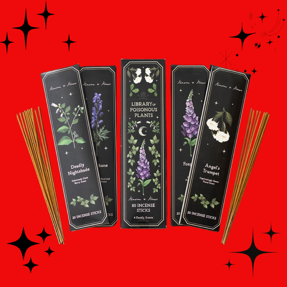 Set of 4 Poisonous Plants Incense Stick Packs