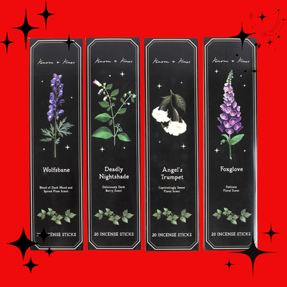 Set of 4 Poisonous Plants Incense Stick Packs
