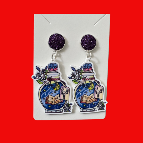 Book Trope Potions - Night Reader Earrings