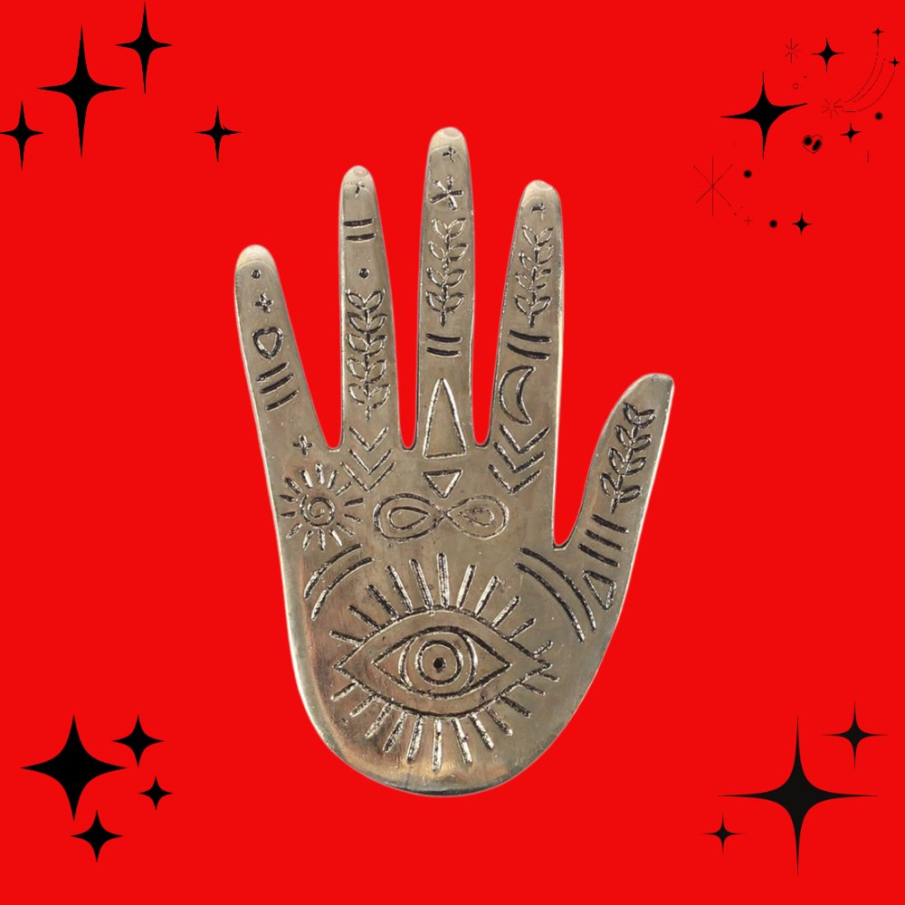 Mystic Hand Metal Incense Stick Holder
