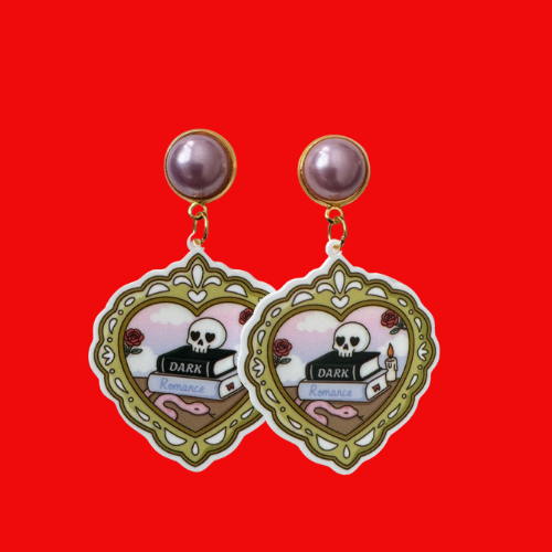 Book Trope Hearts - Dark Romance Earrings