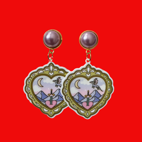 Book Trope Hearts - Romantasy Earrings