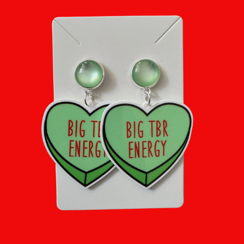 Book Trope Hearts - Big TBR Energy Earrings