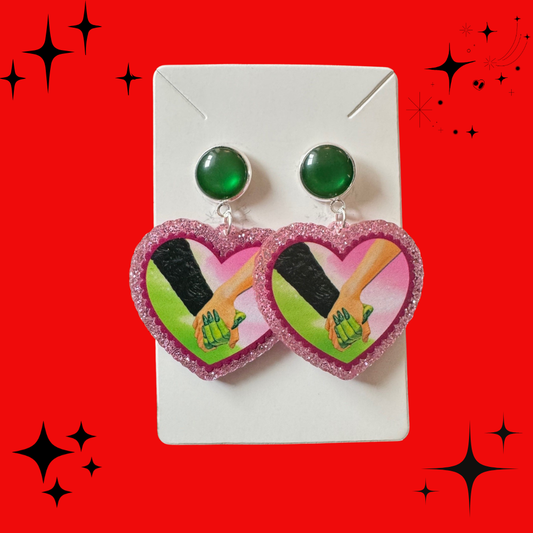 Pink Goes Good With Green Earrings