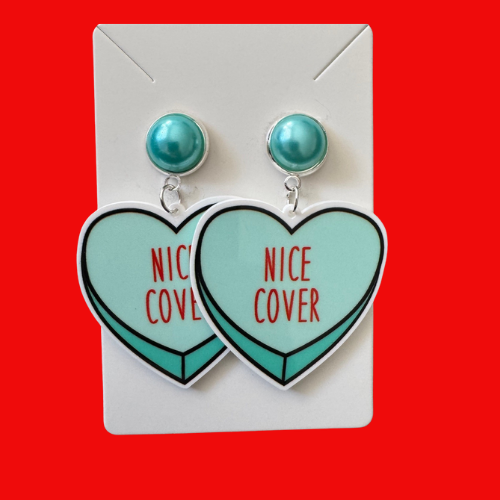 Book Trope Hearts - Nice Cover Earrings