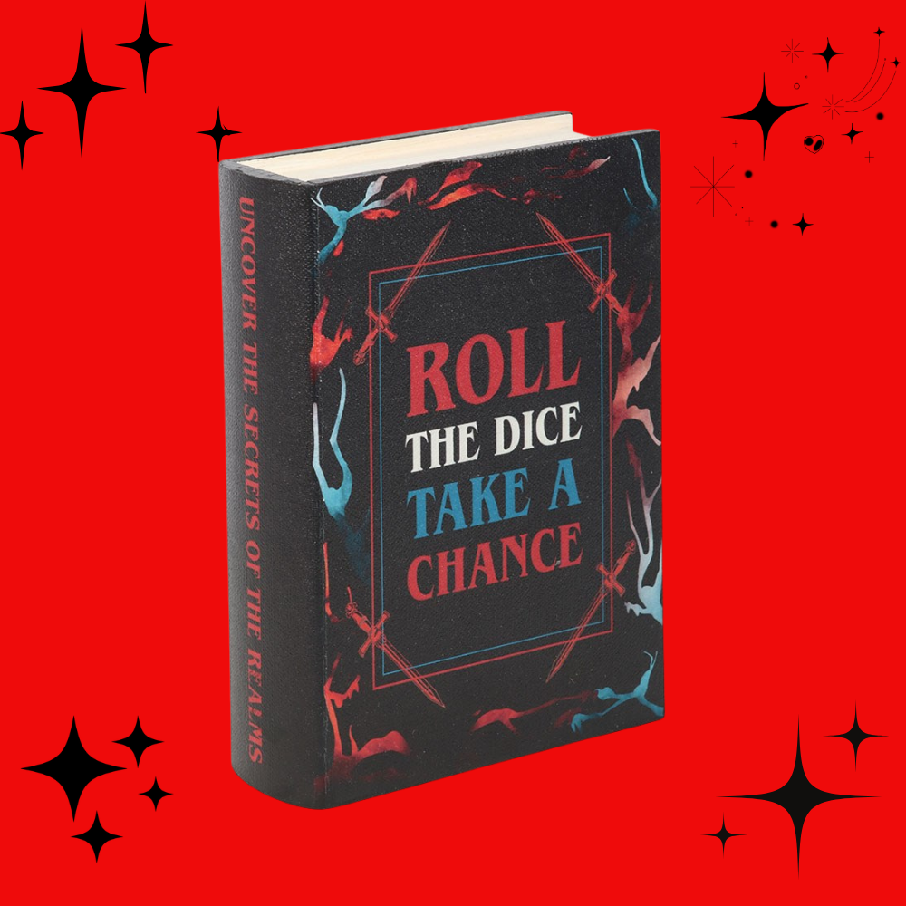 Roll the Dice, Take a Chance Book Shaped Storage Box