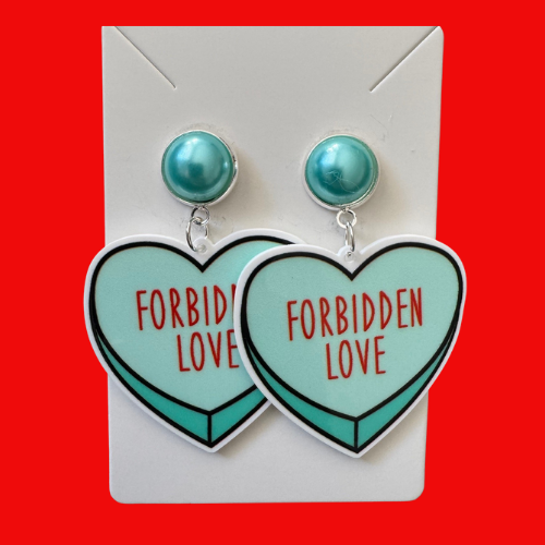 Book Trope Hearts - Forbidden Love Earrings