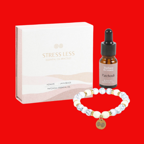 Stress Less Howlite Crystal Essential Oil Bracelet