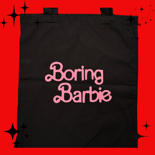 Boring Barbie Black Tote