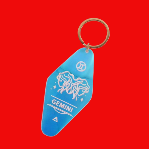 Zodiac Signs Acrylic Keyring - Changing Colour