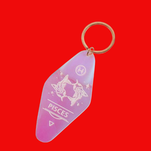Zodiac Signs Acrylic Keyring - Changing Colour