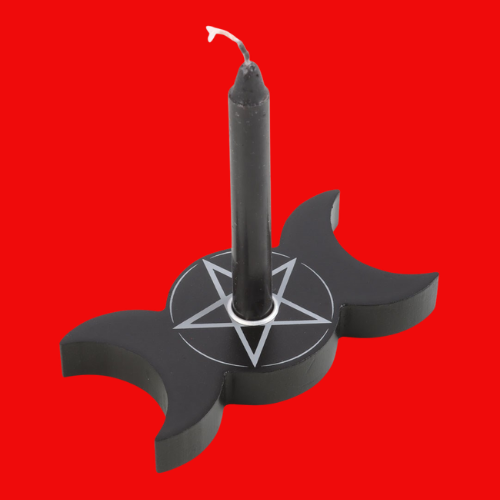 Triple Moon Spell Candle Holder