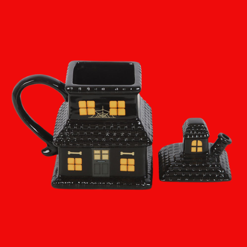 Black Haunted House Mug