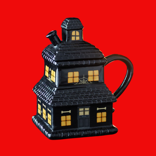 Black Haunted House Mug
